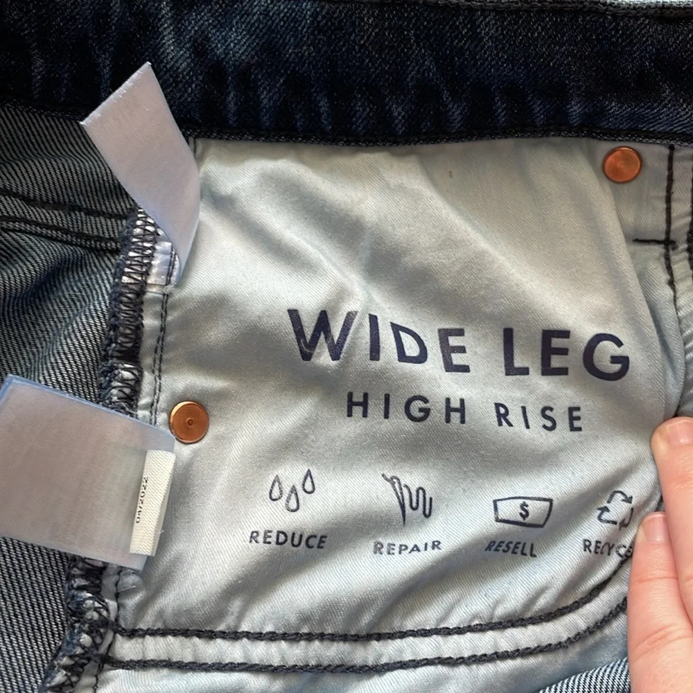 Lucky Brand Wide Leg High Rise Jeans - Picture 10 of 15